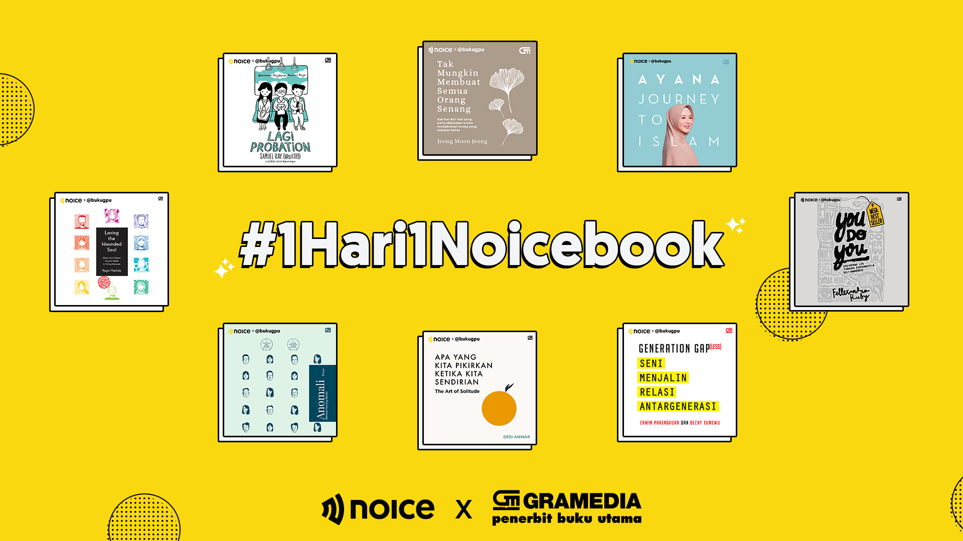 Hari Buku Nasional Noice dan Gramedia - 1 hari 1 noicebook