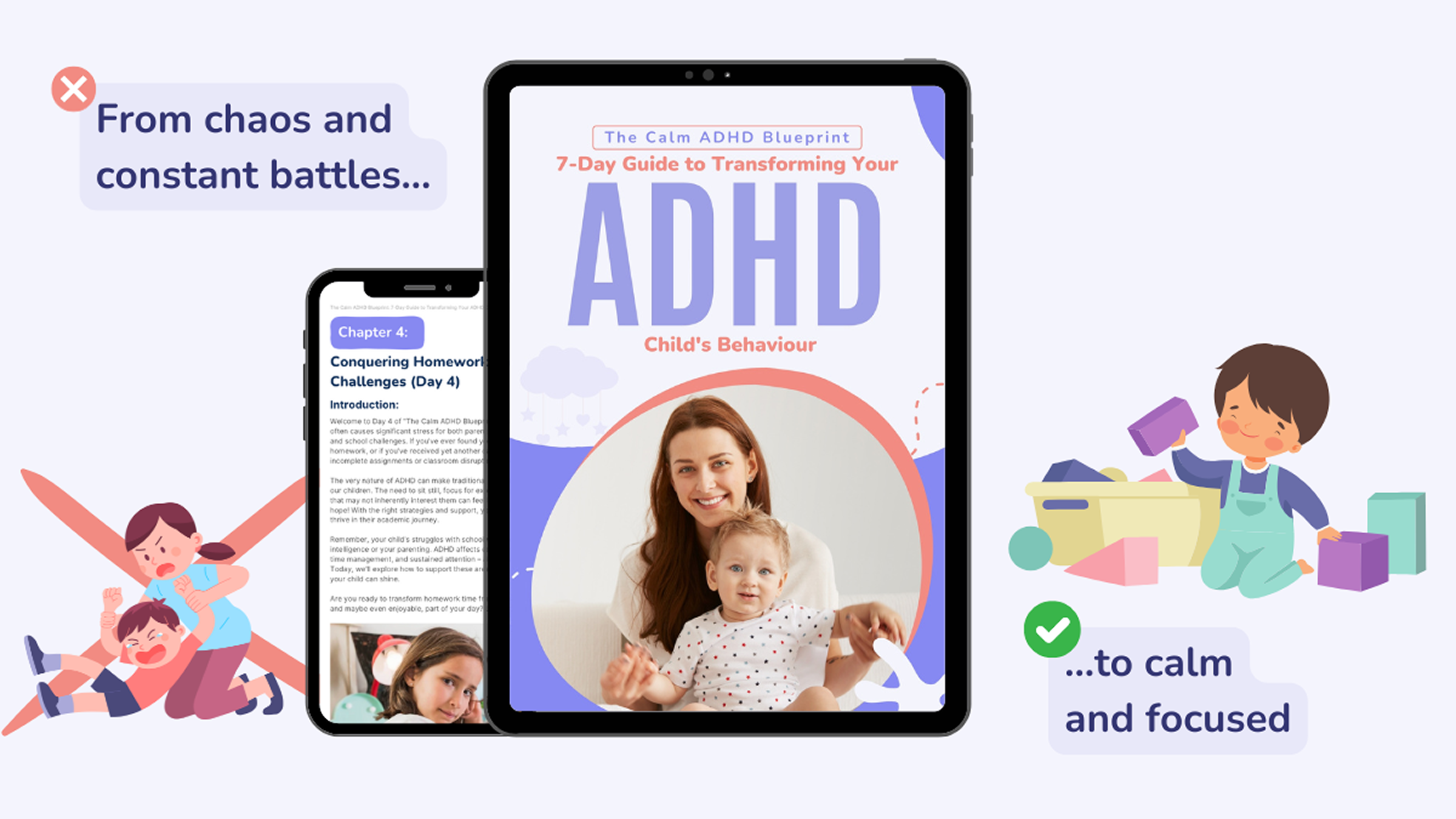 Hero image showing a calm child